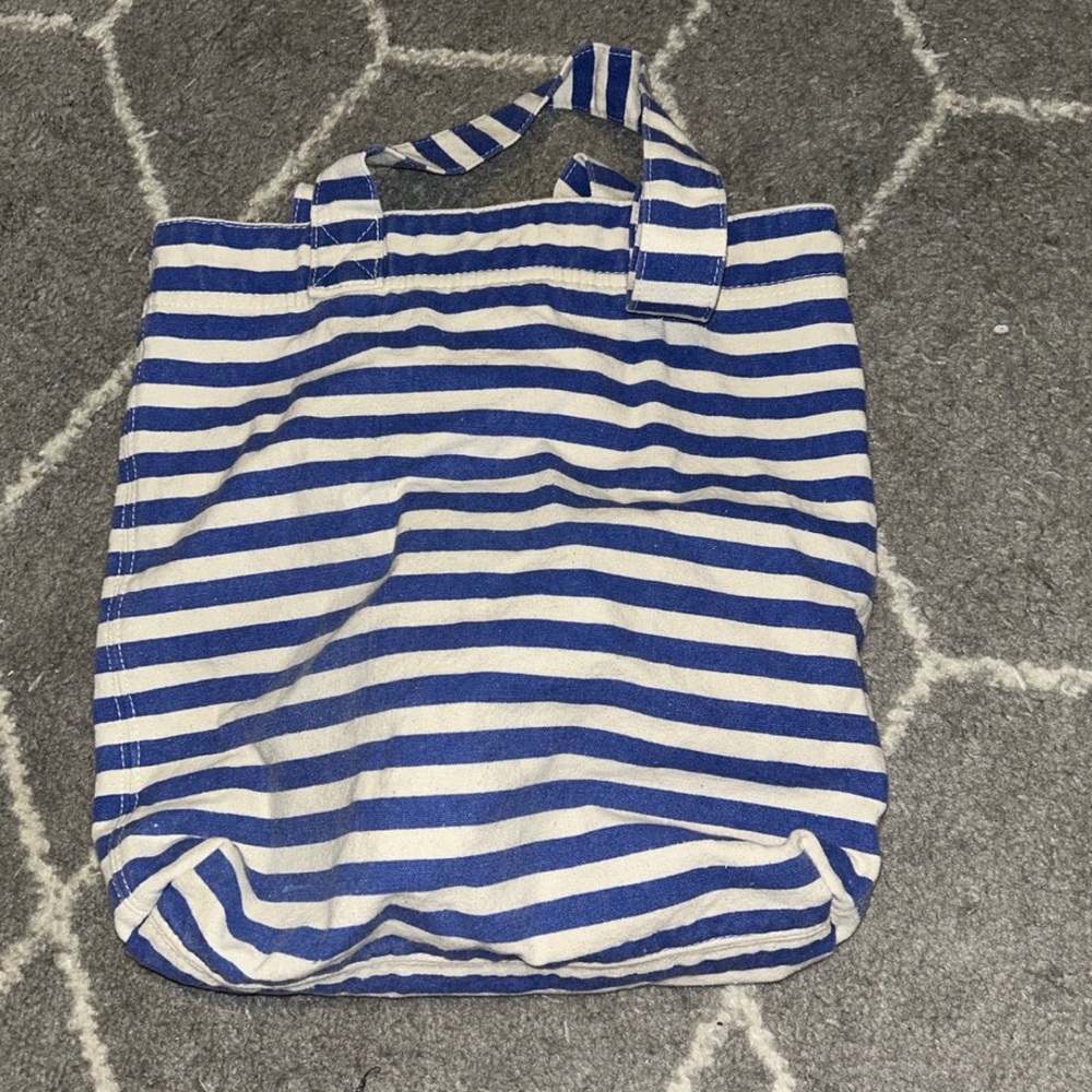 Striped Blue and White Tote Bag